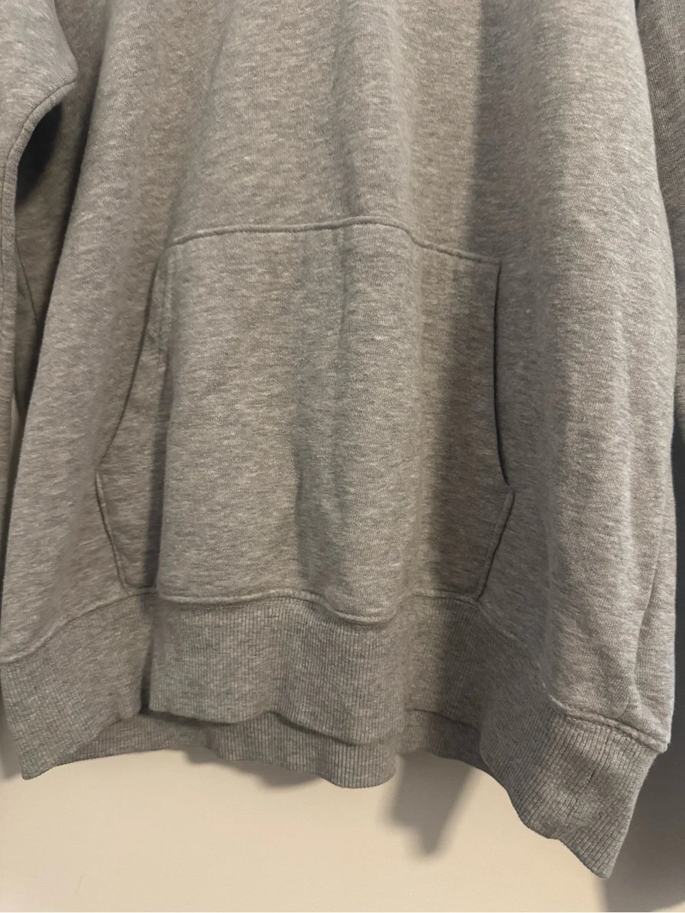 The North Face Hooded Pullover Sweatshirt in Grey with White Logo